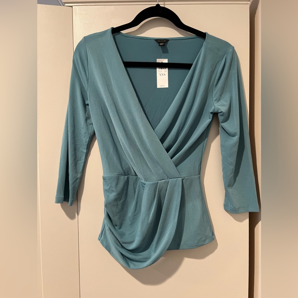 Ann Taylor Drape Crossover Top
